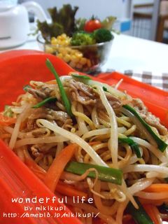 ルクエ de 簡単カレー風味焼きそばん♪-レシピのメイン写真