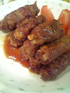 甘辛タレで~れんこんの豚肉巻き~-レシピのメイン写真