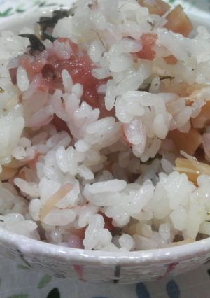 梅と貝柱のごはん-レシピのメイン写真