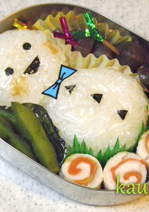 クリスマス雪だるま！おにぎりお弁当-レシピのメイン写真
