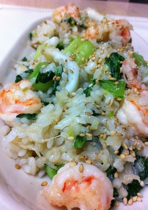 ホタテの旨みたっぷりのチンゲン菜ライス-レシピのメイン写真