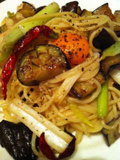長茄子と長ネギのお手軽パスタ-レシピのメイン写真