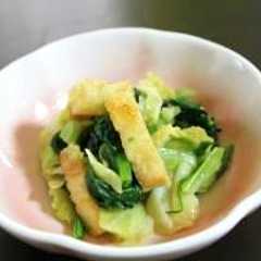 รูปของ キャベツと油揚げの酢味噌和え