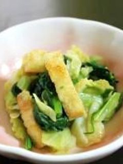 キャベツと油揚げの酢味噌和え-レシピのメイン写真