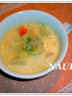 †蕪と白菜のあったかmilkスープ†-レシピのメイン写真