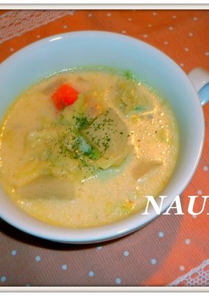 †蕪と白菜のあったかmilkスープ†-レシピのメイン写真