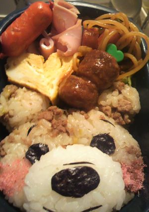 のこり物そぼろくま(ｷｬﾗ弁)-レシピのメイン写真