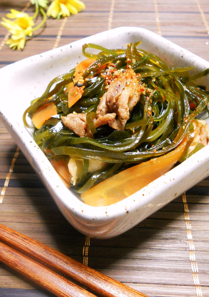 切り昆布と豚肉の炒り煮-レシピのメイン写真