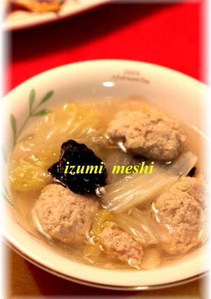 白だしで作る白菜と肉団子のスープ-レシピのメイン写真