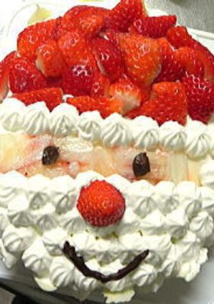 クリスマス*サンタ　デコレーションケーキ-レシピのメイン写真
