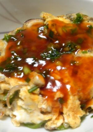 カニ無しきのこde天津丼もどき-レシピのメイン写真
