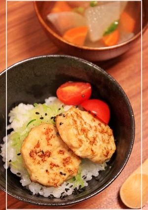 離乳食完了期★鶏つくね丼-レシピのメイン写真