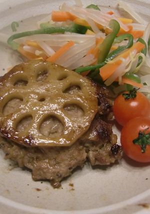 ビニール袋で♪れんこん和風ハンバーグ-レシピのメイン写真
