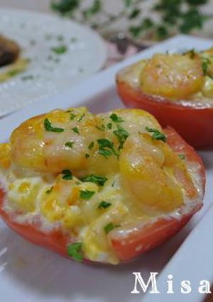 トマトの玉子海老グラタン-レシピのメイン写真