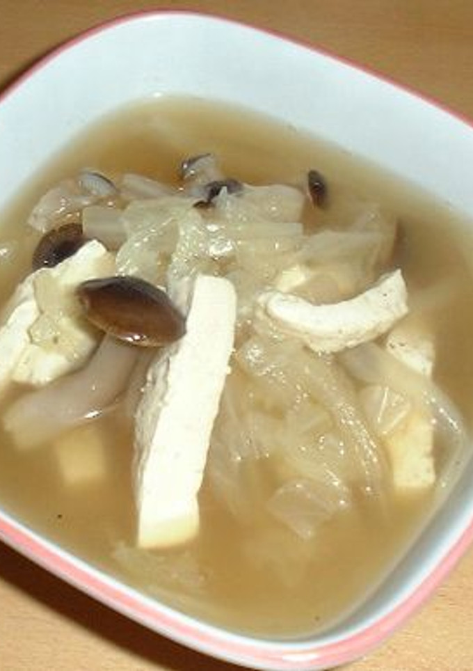 すごくおいしいダイエット！豆腐と白菜のゆず胡椒スープ-レシピのメイン写真