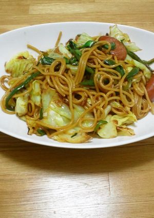 ソース焼きパスタ-レシピのメイン写真