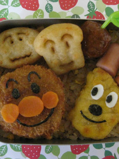 ❤キャラ弁❤アンパンマン&チーズ弁当-レシピのメイン写真
