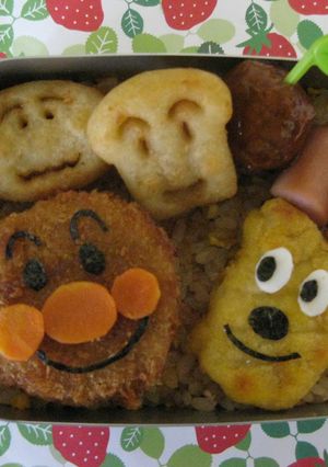 ❤キャラ弁❤アンパンマン&チーズ弁当-レシピのメイン写真