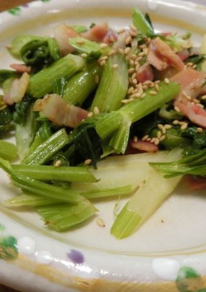 セロリとベーコンのきんぴら-レシピのメイン写真