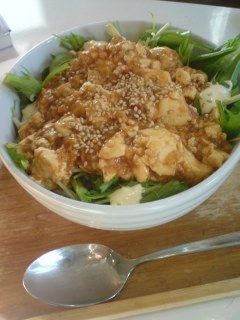 ベジタリアンのためのピリ辛マーボー豆腐丼-レシピのメイン写真