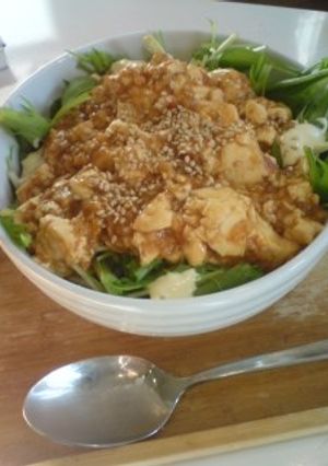 ベジタリアンのためのピリ辛マーボー豆腐丼-レシピのメイン写真