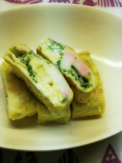余り食材 三つ葉とかまぼこの厚焼きたまご-レシピのメイン写真