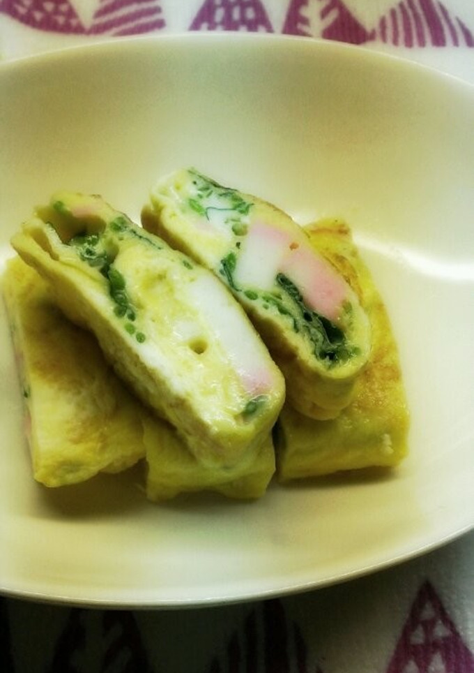 余り食材　三つ葉とかまぼこの厚焼きたまご-レシピのメイン写真