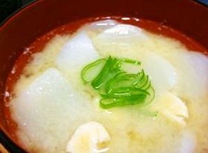 里芋とかぶと打ち豆のお味噌汁　-レシピのメイン写真