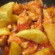 ポテト&とり肉☆こってり!トマトソース