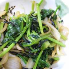 ほうれん草の塩昆布炒め-レシピのメイン写真