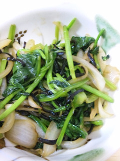 ほうれん草の塩昆布炒め-レシピのメイン写真