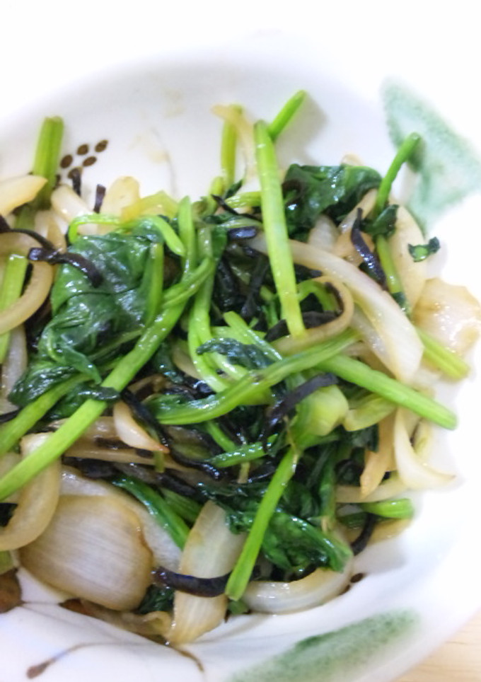 ほうれん草の塩昆布炒め-レシピのメイン写真