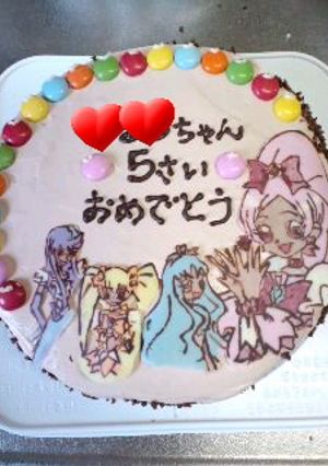 ハートキャッチプリキュアバースデーケーキ-レシピのメイン写真