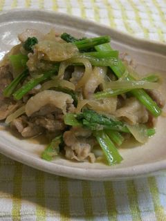 青菜入り生姜焼き-レシピのメイン写真