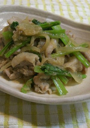 青菜入り生姜焼き-レシピのメイン写真