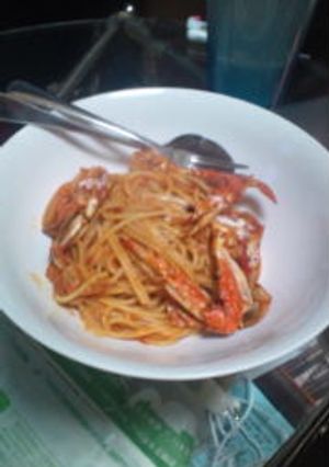 渡り蟹のトマトクリームパスタ-レシピのメイン写真