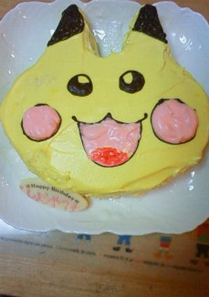 ポケモンキャラケーキ(ピカチュウ)-レシピのメイン写真