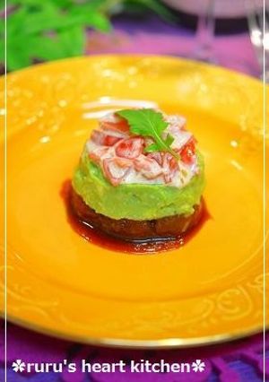 マグロとアボカドとトマトのミルフィーユ♪-レシピのメイン写真