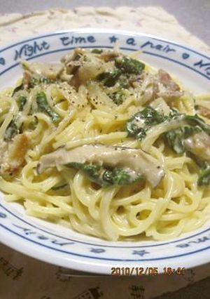 クリームたっぷり！きのこのクリームパスタ-レシピのメイン写真