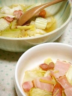 白菜とベーコンの簡単レンジ蒸し-レシピのメイン写真