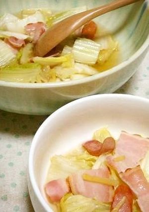 白菜とベーコンの簡単レンジ蒸し-レシピのメイン写真