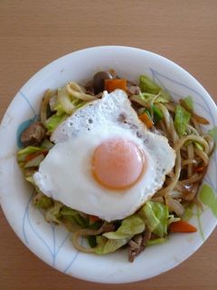 しょうゆ味の焼うどん-レシピのメイン写真