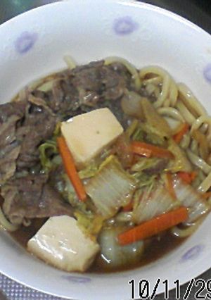 味が染み込み美味〜!簡単すき焼きうどん-レシピのメイン写真