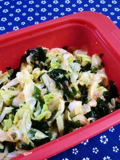 ルクエで★学校給食のキャベツの和風あえ♪-レシピのメイン写真