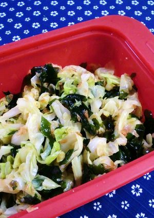 ルクエで★学校給食のキャベツの和風あえ♪-レシピのメイン写真