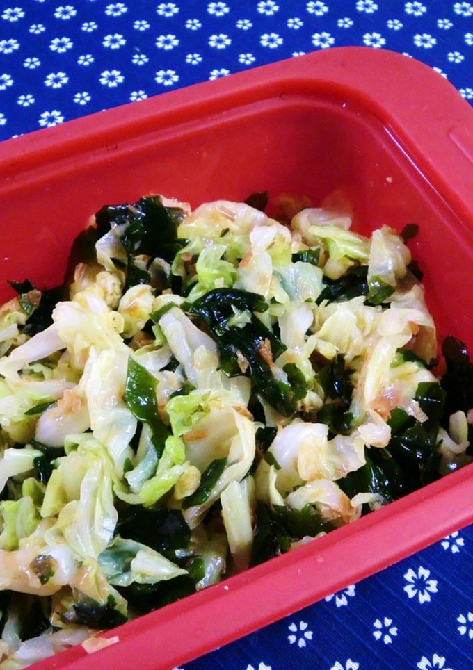 ルクエで★学校給食のキャベツの和風あえ♪-レシピのメイン写真