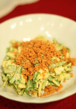 たまごと鮭の簡単♪クリーミー水菜サラダ♪-レシピのメイン写真