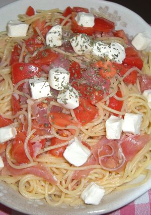生ハムとトマトの冷製パスタ-レシピのメイン写真