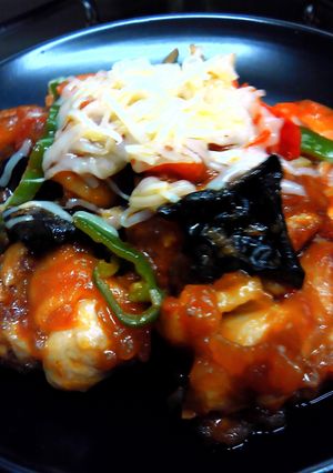 こってり美味鶏ﾓﾓ肉のピザ風炒め☆-レシピのメイン写真