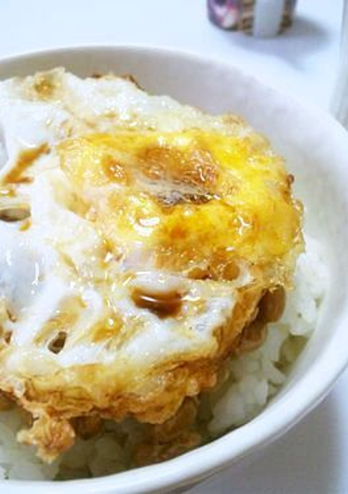 揚げ目玉焼きの納豆丼-レシピのメイン写真